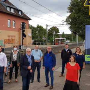 Treffen der SPD-Ortsvereine Bonn-Nord und Bornheim am Bahnhof Hersel